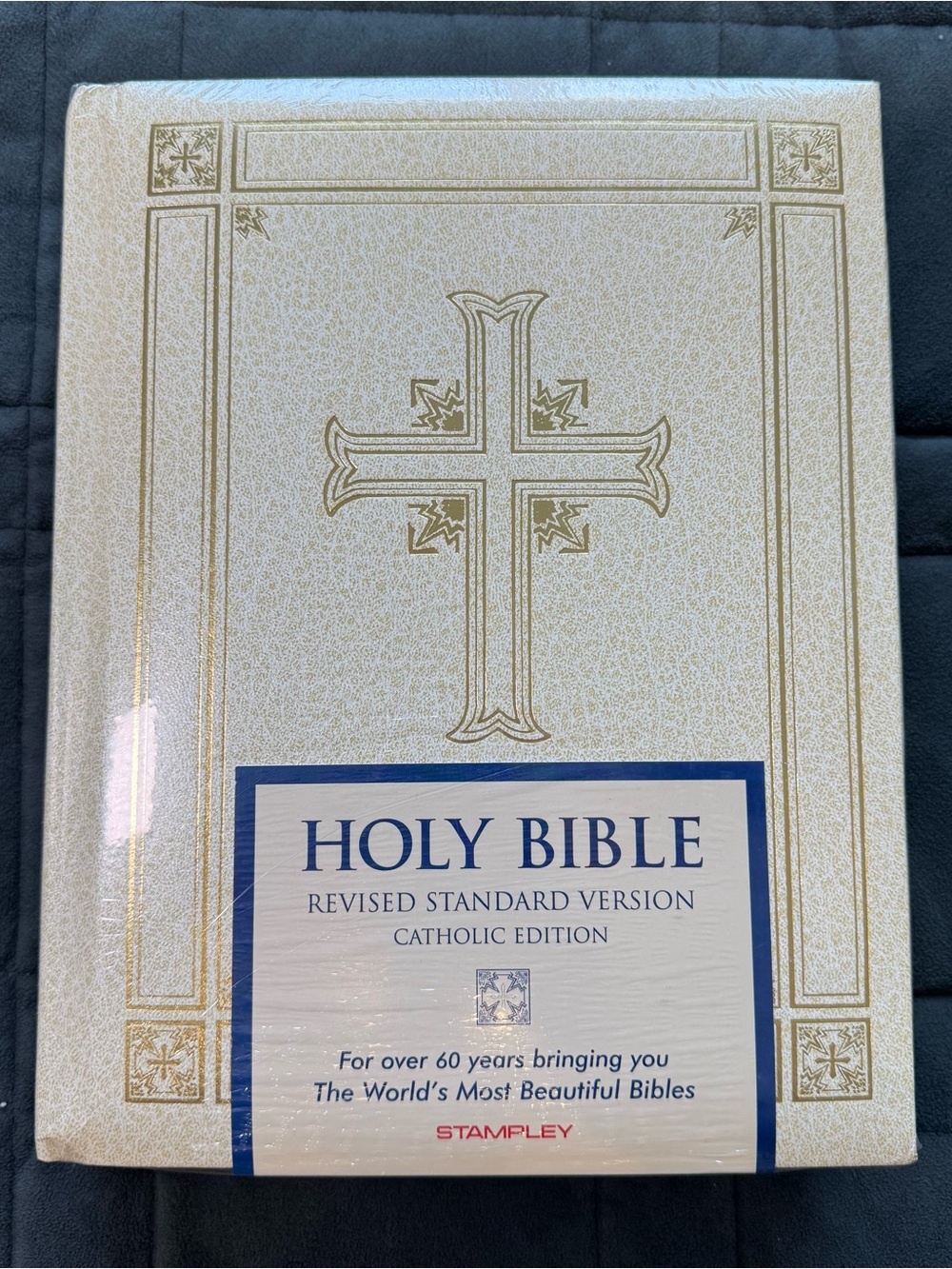 Stampley Catholic Family Holy Bible RSV Ivory Gold NEW Factory Sealed